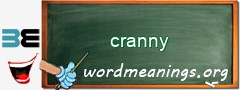 WordMeaning blackboard for cranny